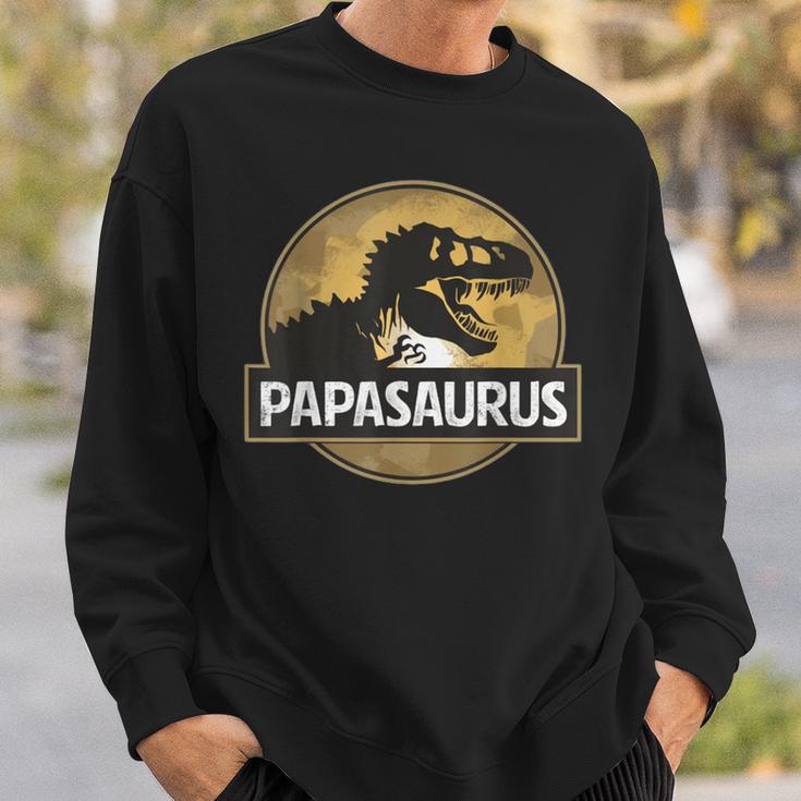 Père Fils Partenaire Papasaurus T-Rex Dinosaur Sweatshirt Geschenke für Ihn