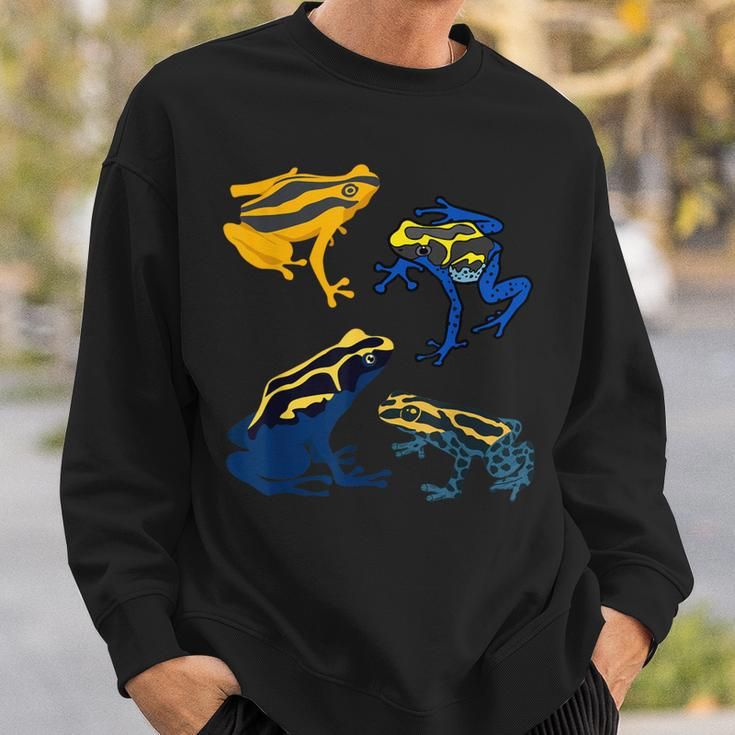 Pfeilgiftfrosch Baumsteigerfrösche Dendrobatidae Blue Cool Sweatshirt Geschenke für Ihn