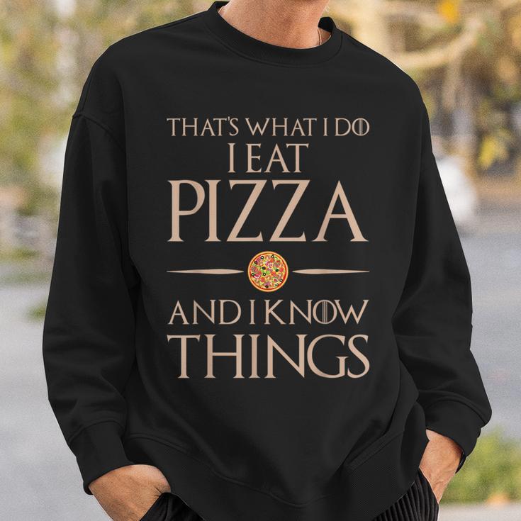 Pizza Das Ist Was Ich Essen Und Weiß Dinge German Sweatshirt Geschenke für Ihn