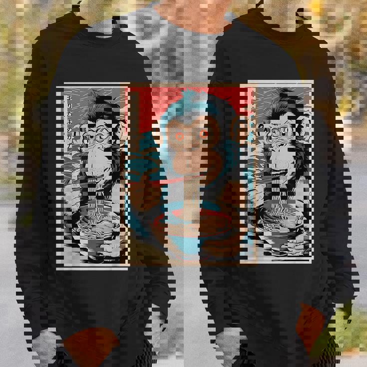 Ramen Japanese Kawaii Monkey Graphic Anime Sweatshirt Gifts for Him