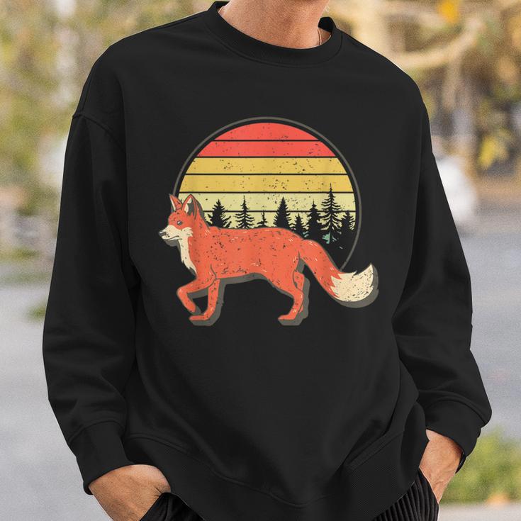 Retro Fox Sweatshirt Geschenke für Ihn