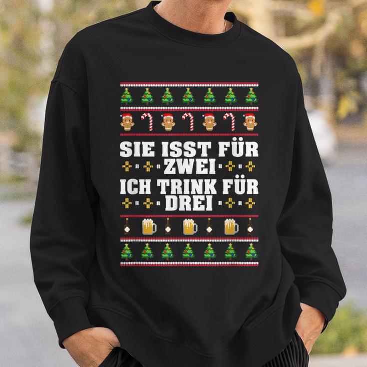 Sie Isst Für Zwei Ich Trink Drei Werdender Father S Sweatshirt Geschenke für Ihn