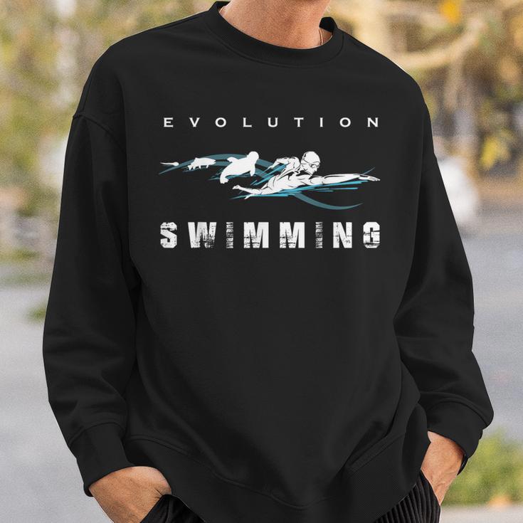 Swimming Evolution Swimmer Sportler Swimming Sweatshirt Geschenke für Ihn