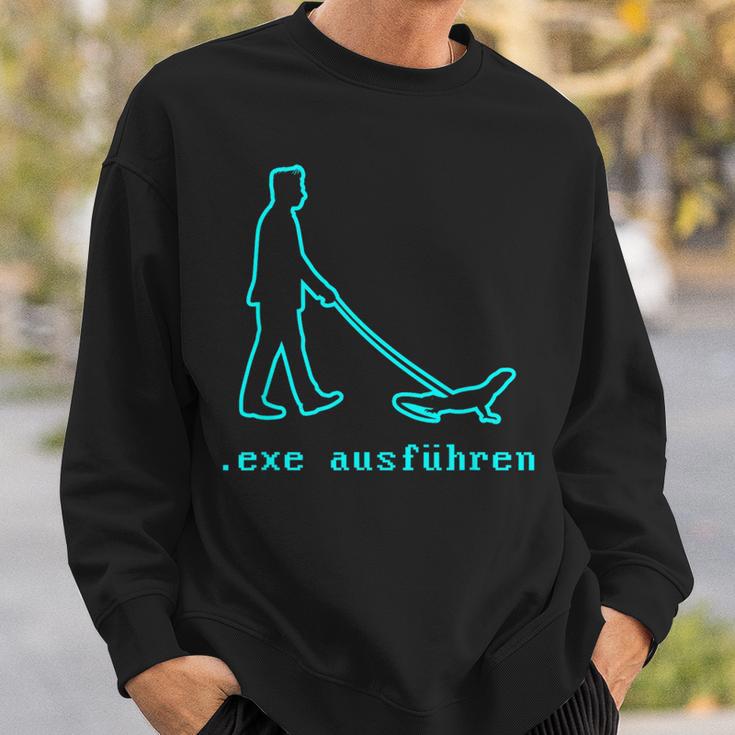 Sys Admin Programmer Computer Scientist Exe Running Sweatshirt Geschenke für Ihn