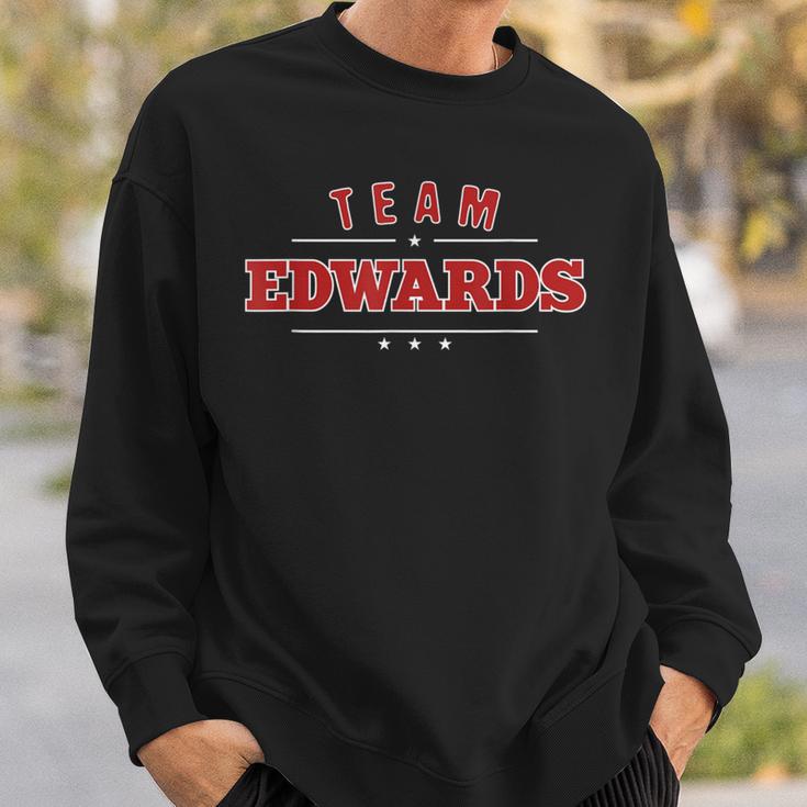 Team Edwards Personalised Surname Family Sports S Sweatshirt Geschenke für Ihn