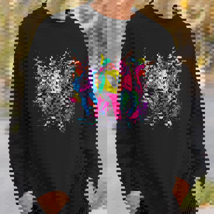 Urban Hip Hop Dancing Novelty Graffiti Graphic Sweatshirt Gifts for Him
