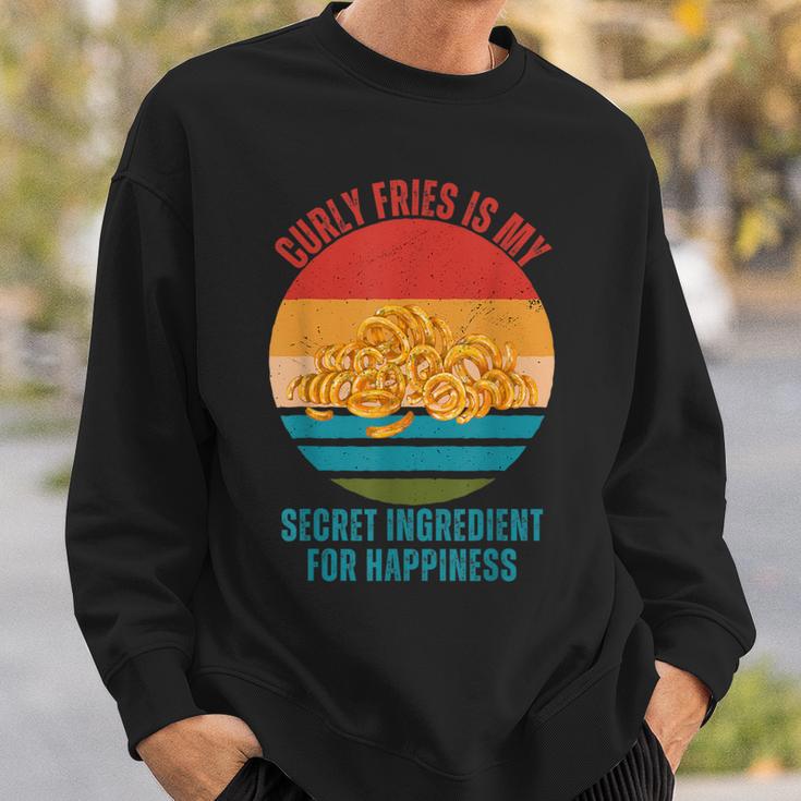 Vintage Curly Fries Sind Meine Geheime Zutat Für Glück Sweatshirt Geschenke für Ihn