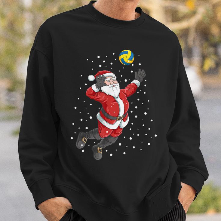 Volleyball Santa Claus Christmas Sweatshirt Geschenke für Ihn