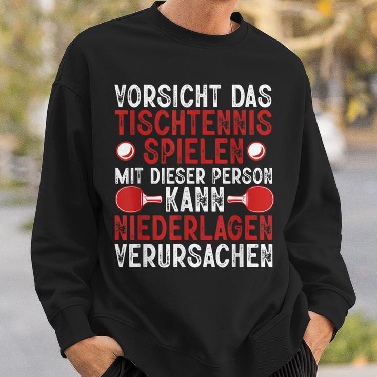 Vorsicht Das Tischtennis Spielen Ping Pong Sweatshirt Geschenke für Ihn