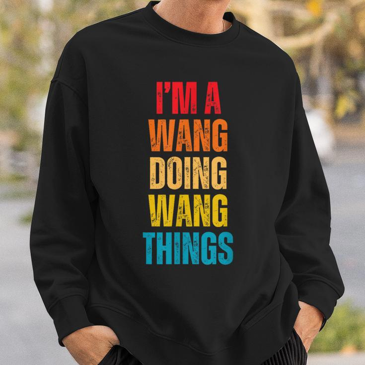 Wang Proud Family Retro Reunion Surname Sweatshirt Geschenke für Ihn