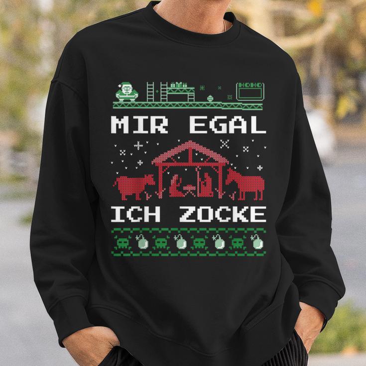 Weihnachten Mir Egal Ich Zocke Ugly Christmas For Gamer Sweatshirt Geschenke für Ihn