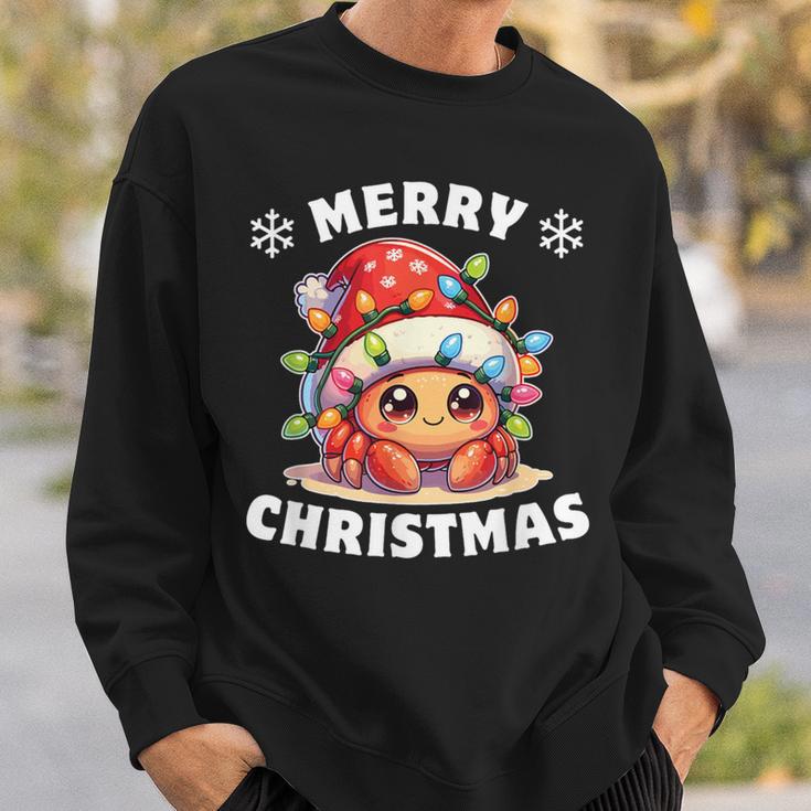 Weihnachtsmütze Weihnachten Lichterkette Einsiedlerkrebs Sweatshirt Geschenke für Ihn