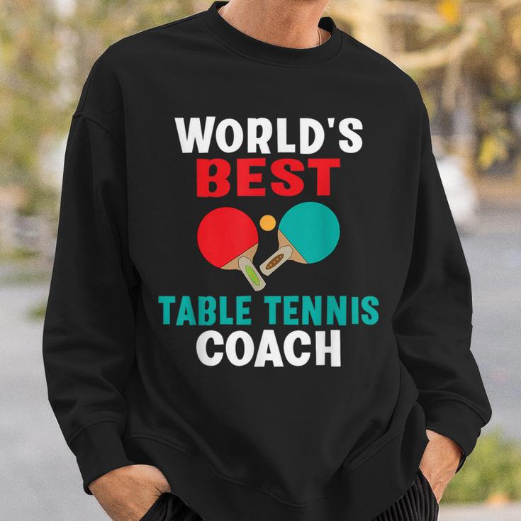 World Best Table Tennis Trainer Sweatshirt Geschenke für Ihn