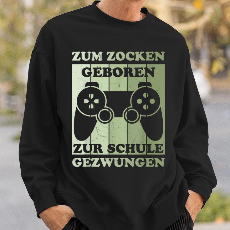 Zum Zocken Geboren Kinder Gamer Gamer Gamer Idea Sweatshirt Geschenke für Ihn