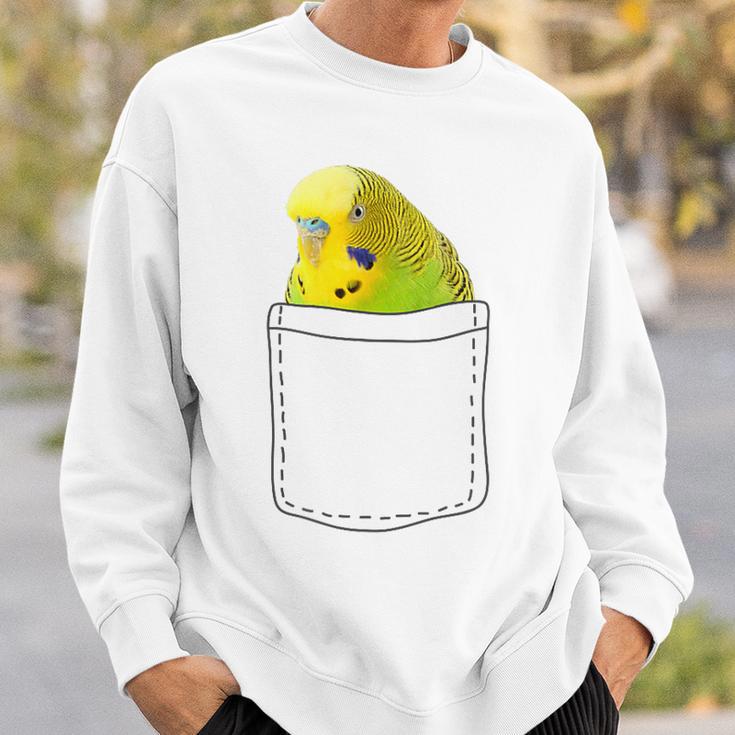 Cute Budgie In Bag Budgie Sweatshirt Geschenke für Ihn