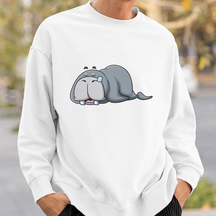 Das Dickerchen Macht Ein Naperchen Walrus Pyjamas Sleep Sweatshirt Geschenke für Ihn