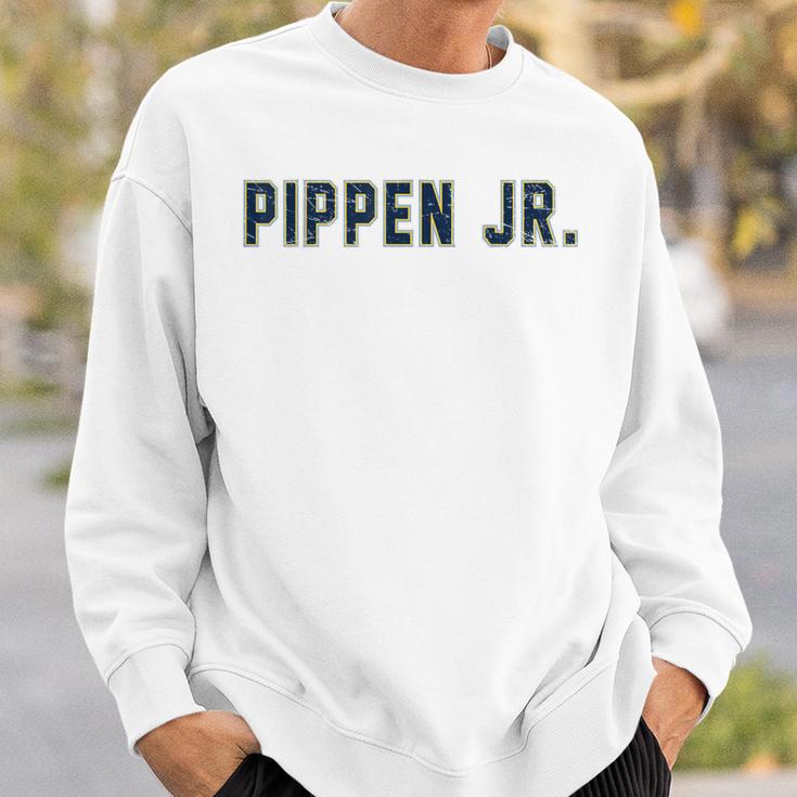 Distressed Team Pippen Jr Last Name Proud Family Gray Sweatshirt Geschenke für Ihn