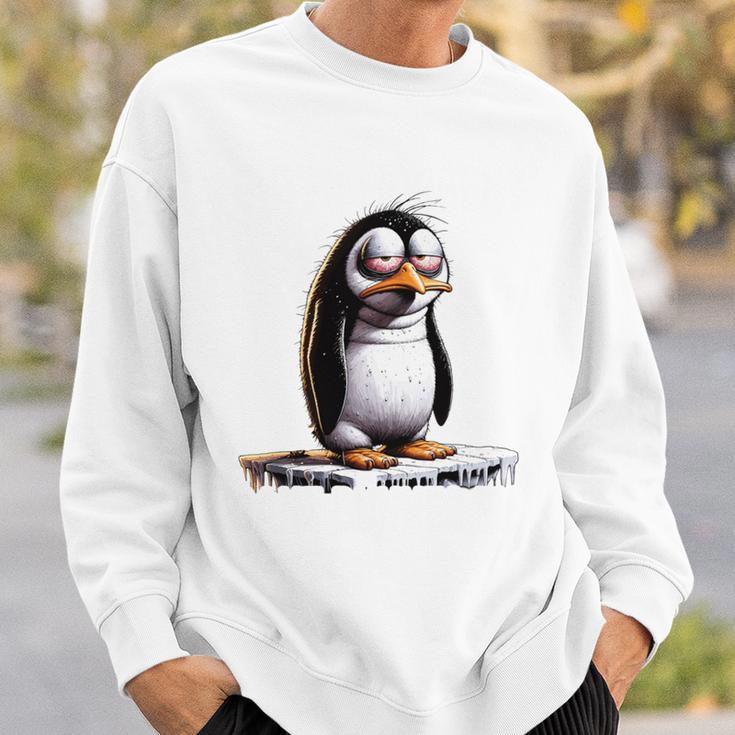 Guten Morgen Ganz Dünnes Eis Saying Penguin Sweatshirt Geschenke für Ihn