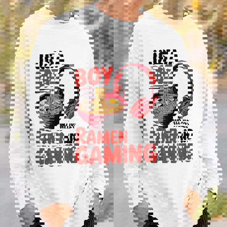Just A Boy Who Loves Ramen And Gaming Sweatshirt Gifts for Him