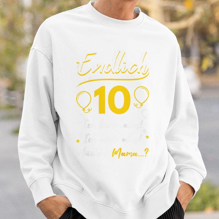 Kinder Endlich 10 Geburtstag Zehn Ich Kann Alles Ich Weiß Alles Sweatshirt Geschenke für Ihn