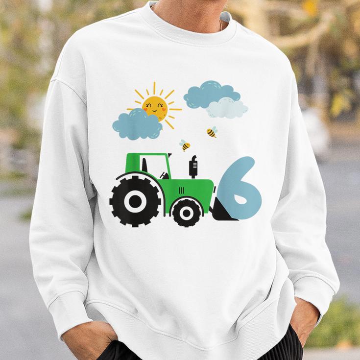 Kinder Geburtstag Traktor 6 Jahre Junge Bauernhof Zahl Sweatshirt Geschenke für Ihn