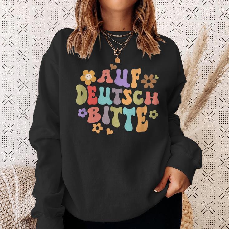 Auf Deutsch Bitte Lustige Deutsche Lehrerin German Sweatshirt Geschenke für Sie