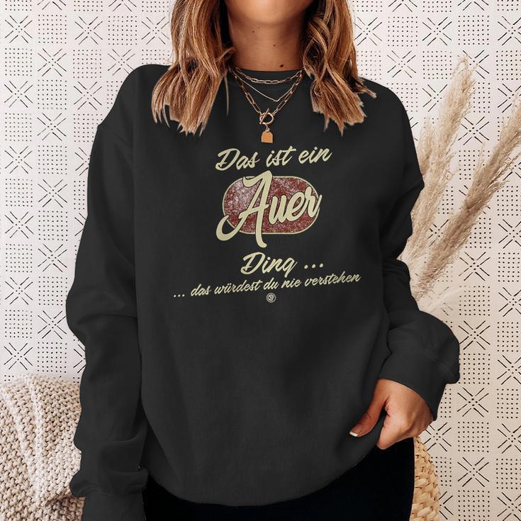 Damen Das Ist Ein Auer Ding Lustiges Familie Auer Mit-Ausschnitt Sweatshirt Geschenke für Sie