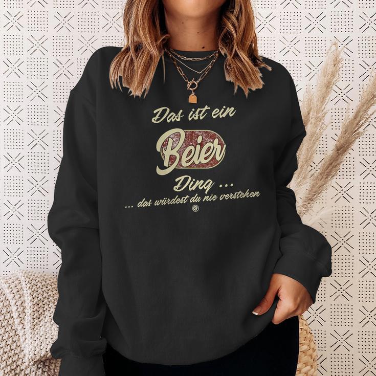 Damen Das Ist Ein Beier Ding Lustiges Familie Beier Mit-Ausschnitt Sweatshirt Geschenke für Sie