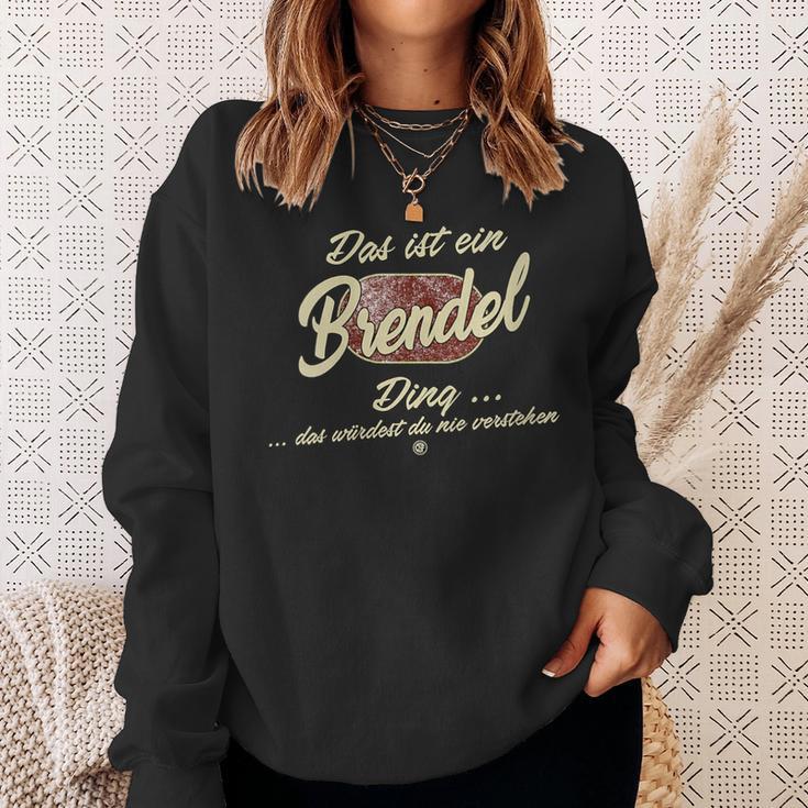 Damen Das Ist Ein Brendel Ding Lustiges Familie Brendel Mit-Ausschnitt Sweatshirt Geschenke für Sie