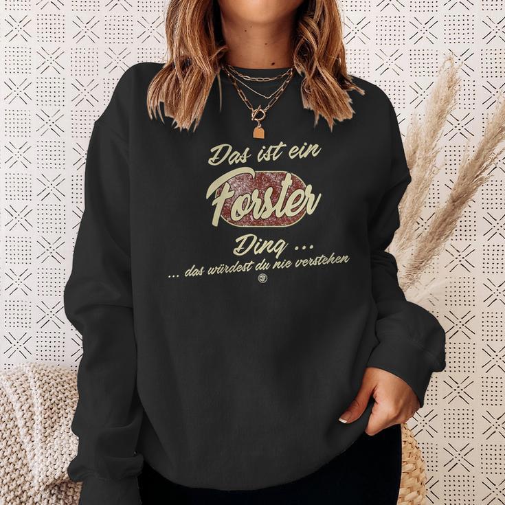 Damen Das Ist Ein Forster Ding Lustiges Familie Forster Mit-Ausschnitt Sweatshirt Geschenke für Sie