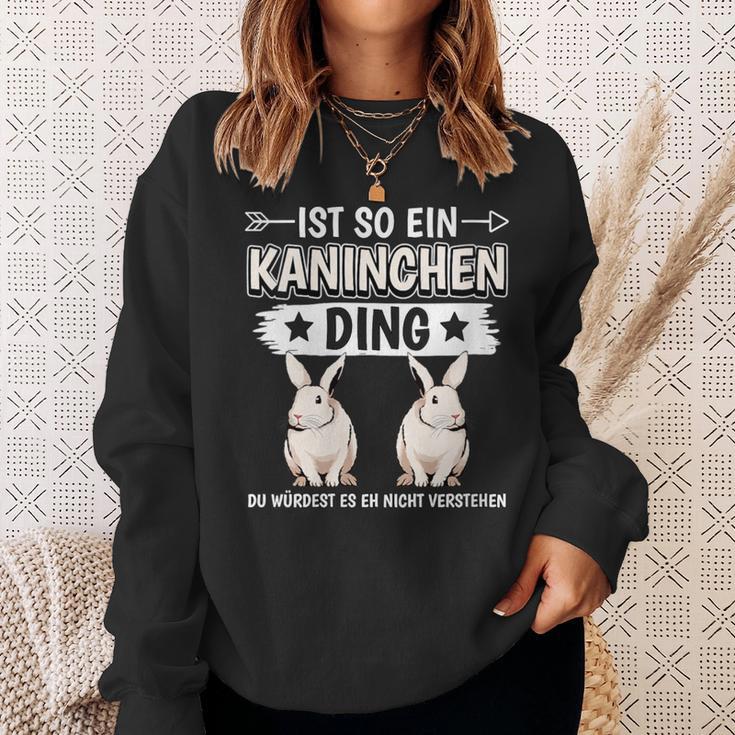 Damen Ist So Ein Kaninchen Ding Kaninchen Mit-Ausschnitt Sweatshirt Geschenke für Sie