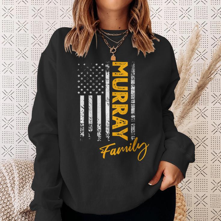 Damen Usa Murray Familienname Murray Nachname Murray Mit-Ausschnitt Sweatshirt Geschenke für Sie