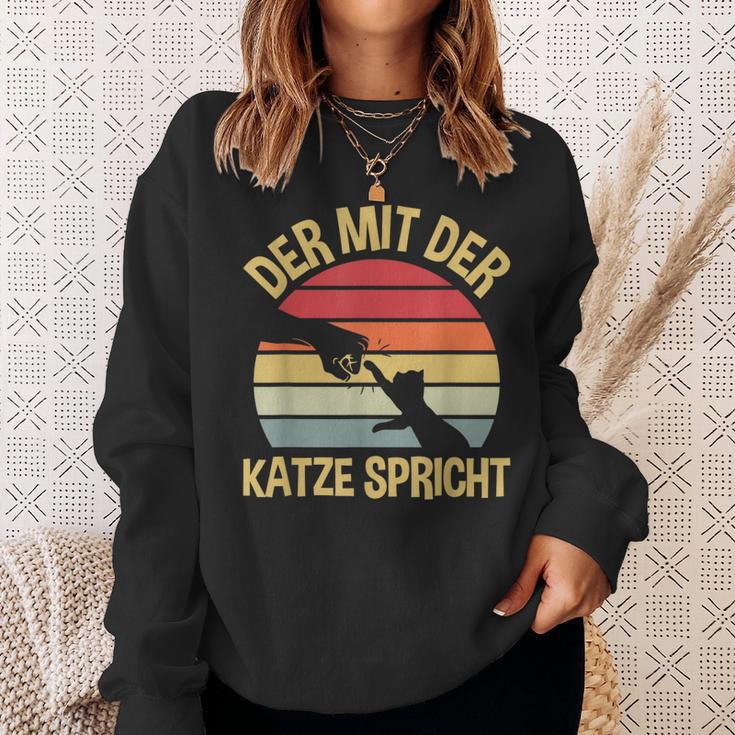 Der Mit Der Katze Speaks Cats Katzenpapa The Mit Cat Sweatshirt Geschenke für Sie