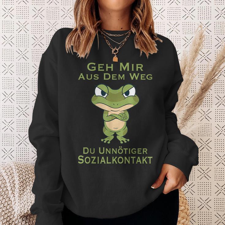 Frog Geh Mir Aus Dem Weg Du Unnötiger Sozialkontakt Geh Mir Aus Sweatshirt Geschenke für Sie