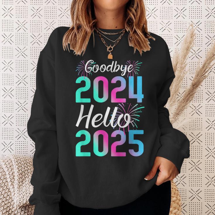Goodbye 2024 Hello 2025 Happy New Year 2025 Fireworks Sweatshirt ...