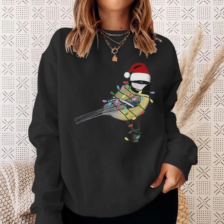 Great Tit Christmas Bird Santa Garden Bird Sweatshirt Geschenke für Sie