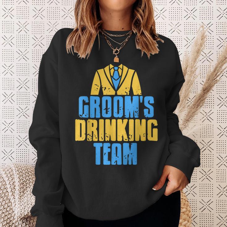 Groom's Drinking Team Retro Stag Night Sweatshirt Geschenke für Sie