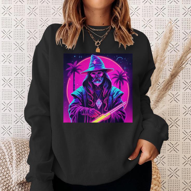 Hipster Wizard Retro Print Sweatshirt Geschenke für Sie