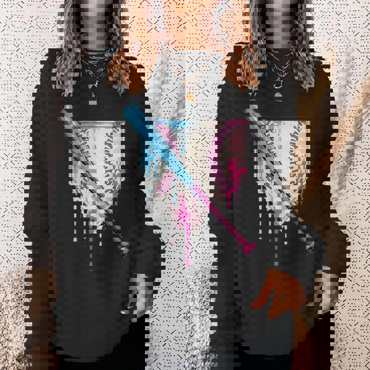 Ice Cream Drip Baseball Bat Home Plate With Sprinkles Drip Sweatshirt Gifts for Her