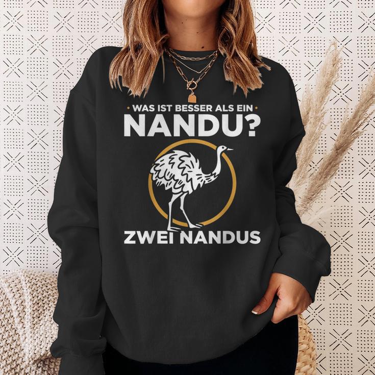 Was Ist Besser Als Ein Nandu Zwei Nandus Saying Sweatshirt Geschenke für Sie