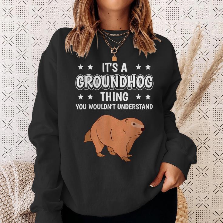 Ist So Ein Murmeltier Ding Lustiger Spruch Murmeltiere Sweatshirt Geschenke für Sie