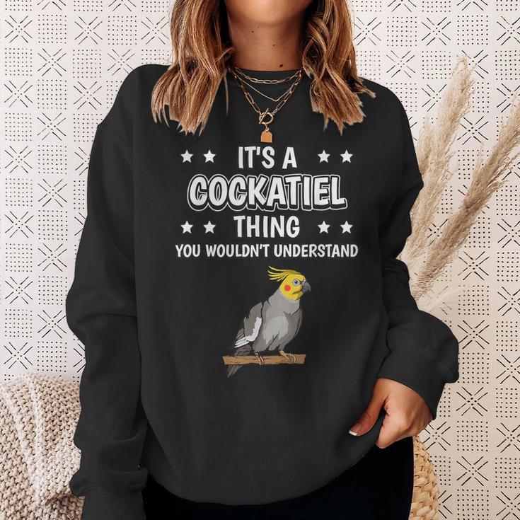 Ist So Ein Nymphensittich Ding Lustiger Spruchogel Sweatshirt Geschenke für Sie