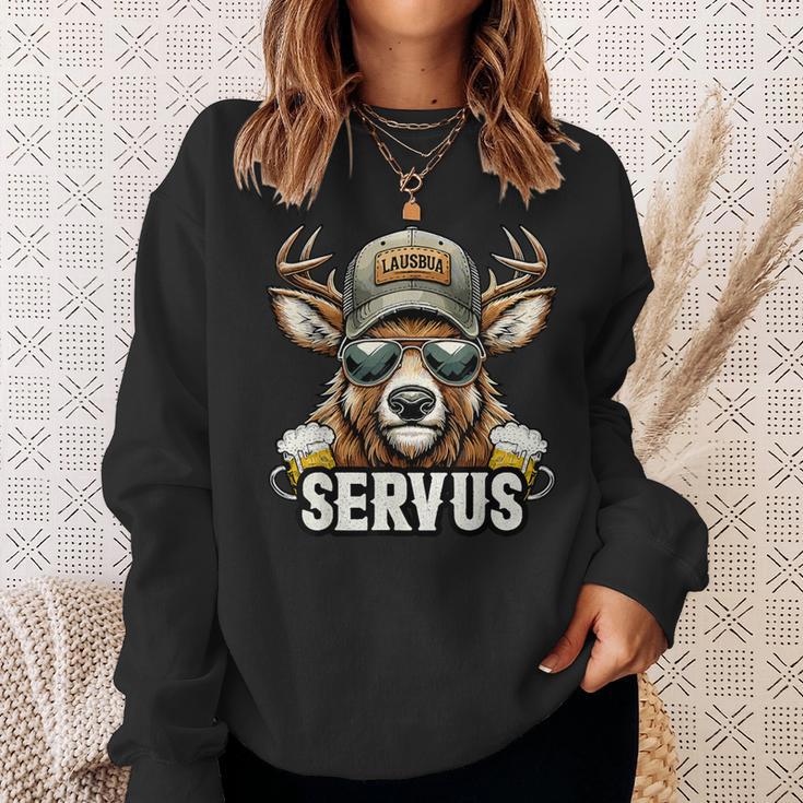 Lausbua Costume Oktoberfest Deer Servus Sweatshirt Geschenke für Sie