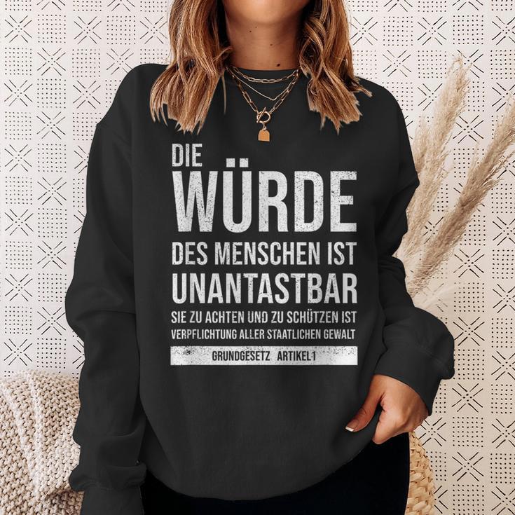 Basic Law Article 1 Die Würde Des Menschen Ist Unantastbar Sweatshirt Geschenke für Sie