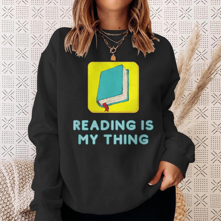 Lesen Ist Mein Ding Lehrer Bibliothekar Bücherwürmer Sweatshirt Geschenke für Sie