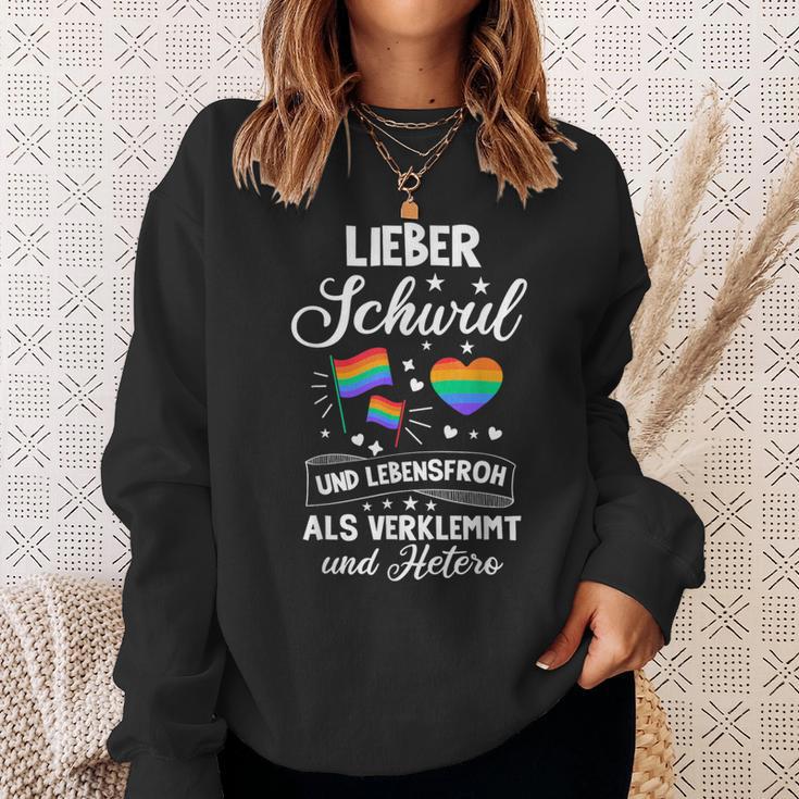 Lieber Schwul Und Lebensfroh Alserlemmund Und Hetero Pride S Sweatshirt Geschenke für Sie