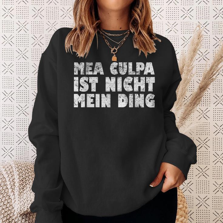 Mea Culpa Ist Nicht Mein Ding Schröder Satire Ex Chancellor S Sweatshirt Geschenke für Sie