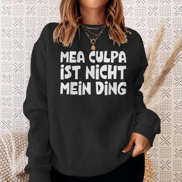 Mea Culpa Ist Nicht Mein Ding Schröder Satire Ex Kanzler Sweatshirt Geschenke für Sie