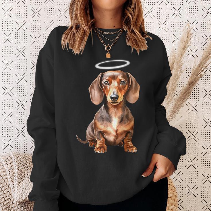 Miniature Dachshund Puppy Angel Sweatshirt Geschenke für Sie