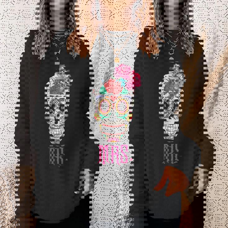 Mrs Sugar -Intage Avec Tête De Mort Dia De Los Muertos Mariée Sweater e Cadeaux pour elle